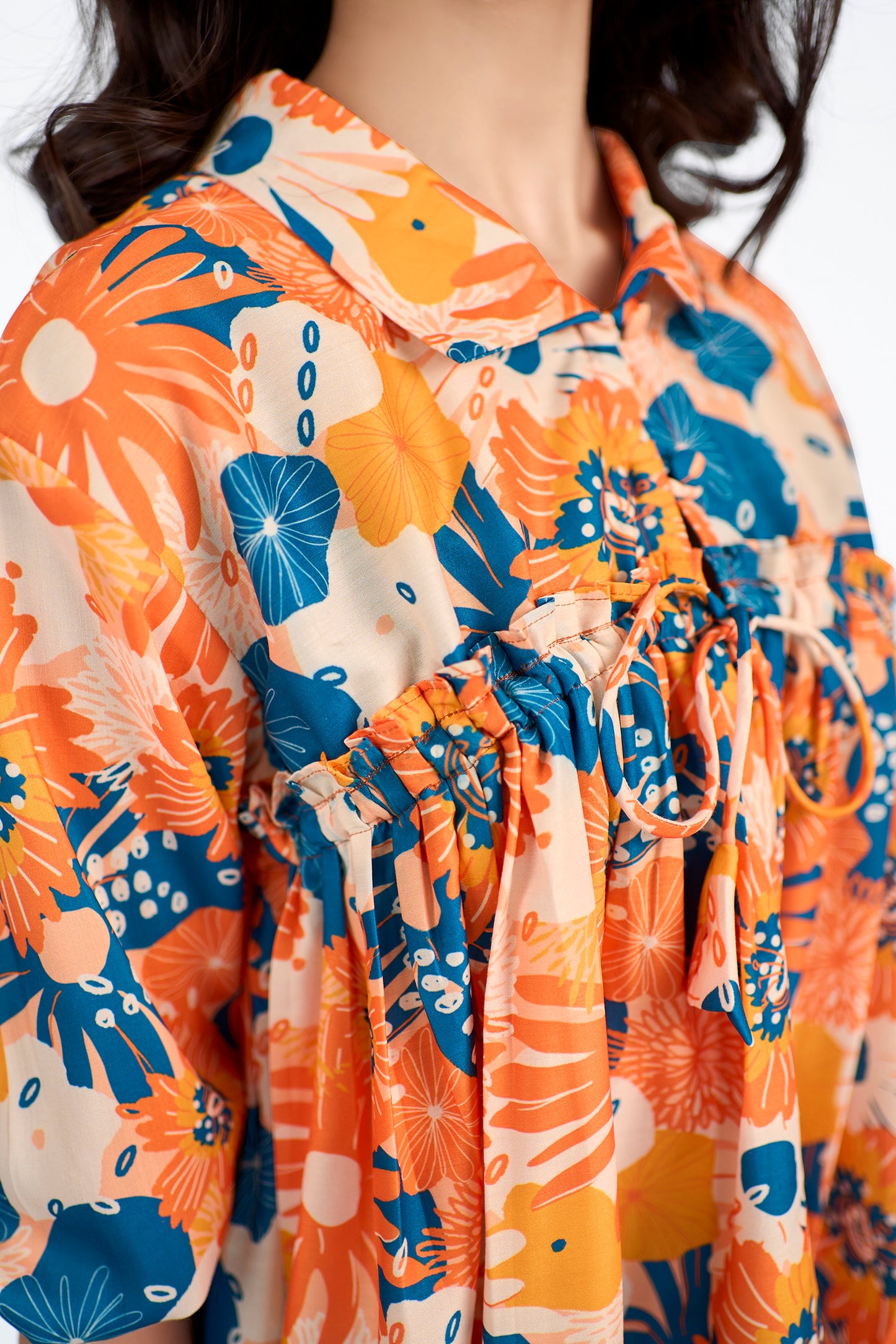 Flared floral printed Mini dress