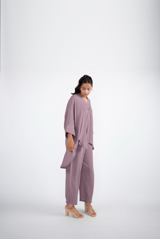 Lavender oversized kaftan co-ord set