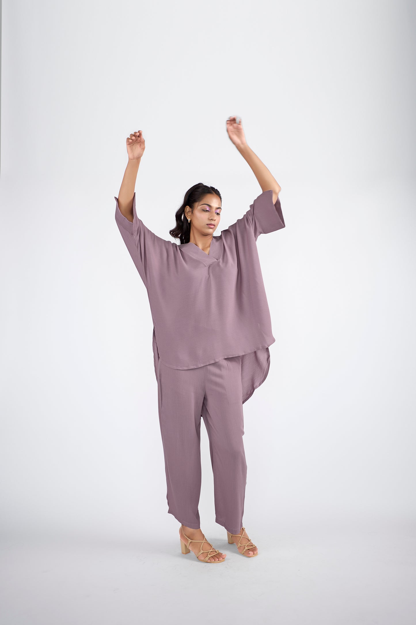 Lavender oversized kaftan co-ord set