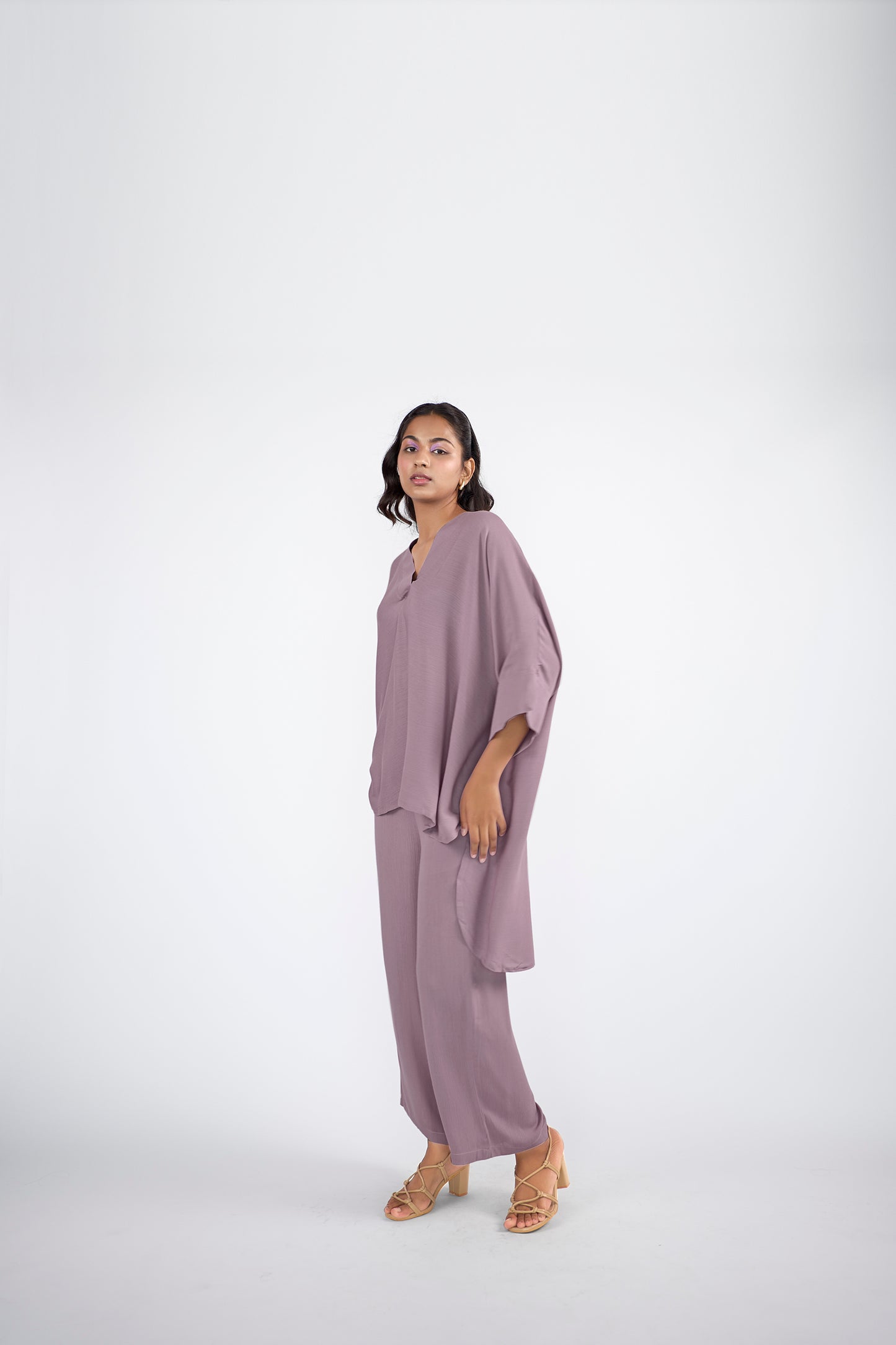 Lavender oversized kaftan co-ord set
