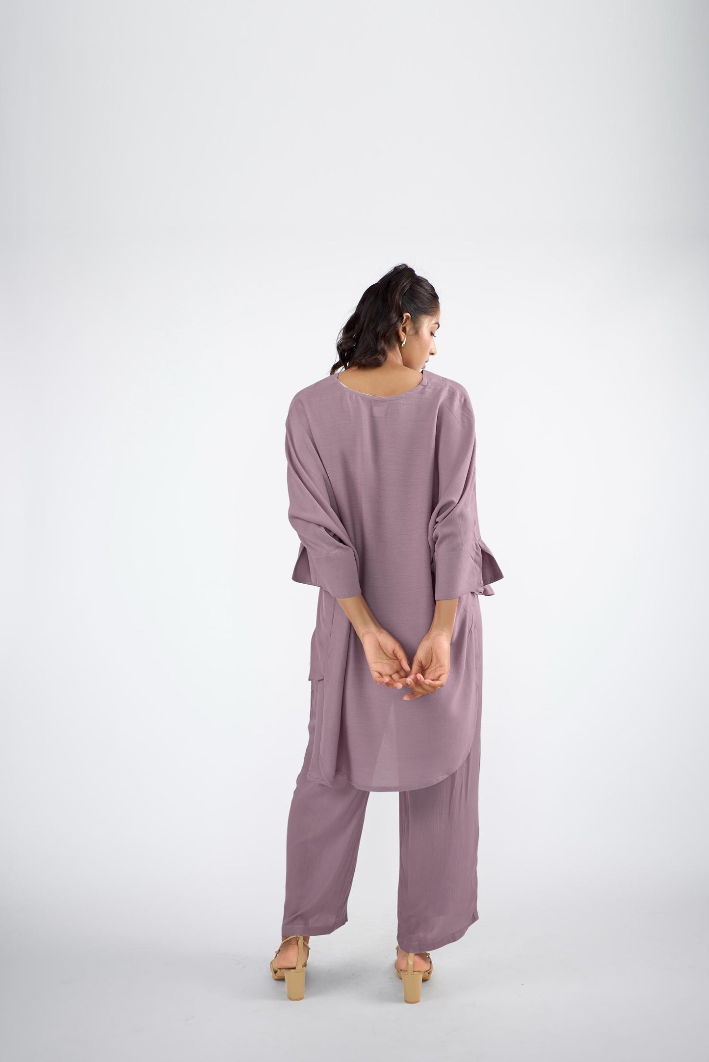 Lavender oversized kaftan co-ord set