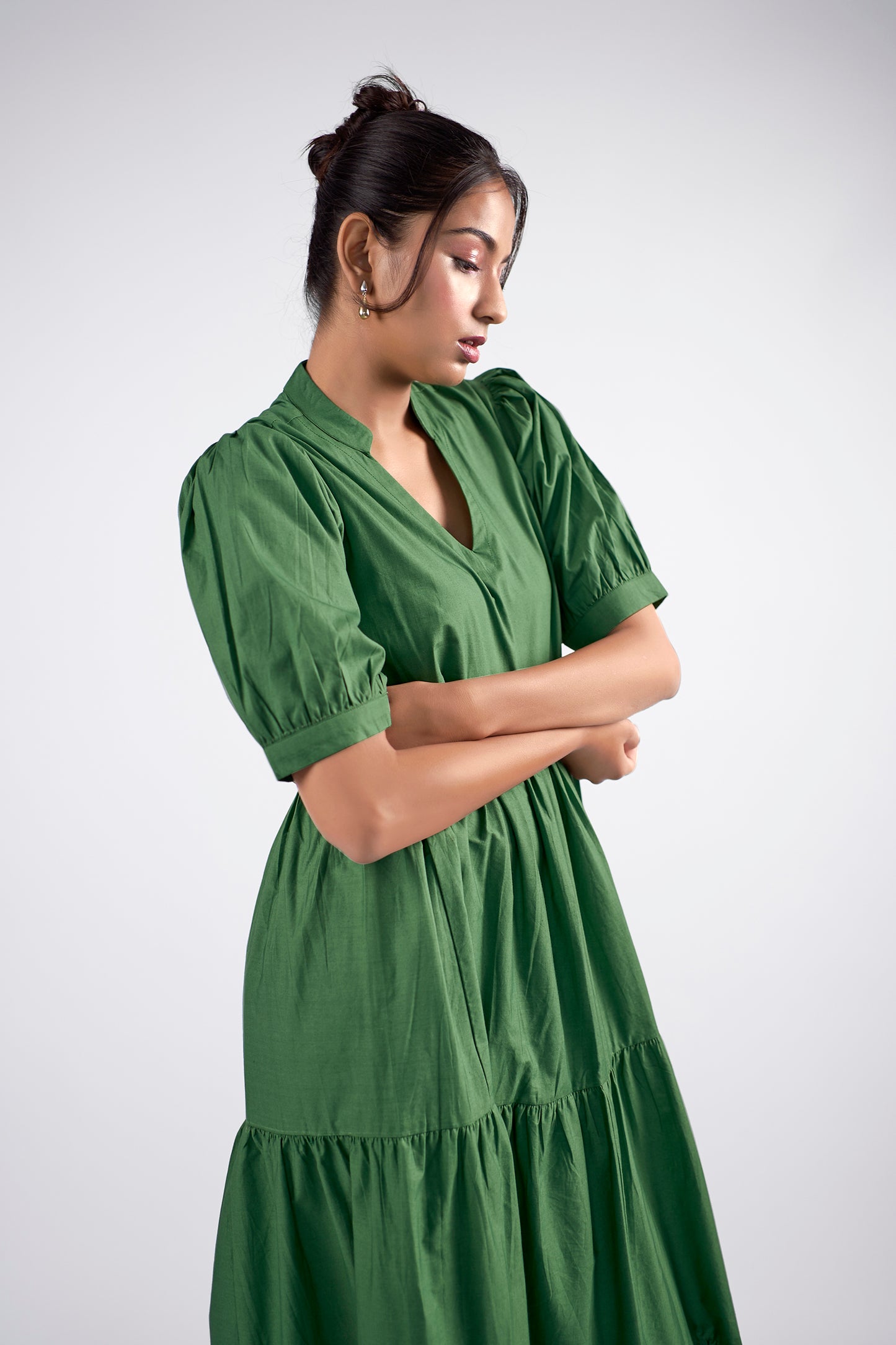 V-Neck Tiered maxi Dress