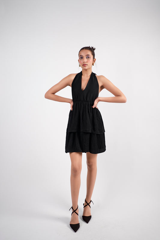 Black mini dress for evening affairs