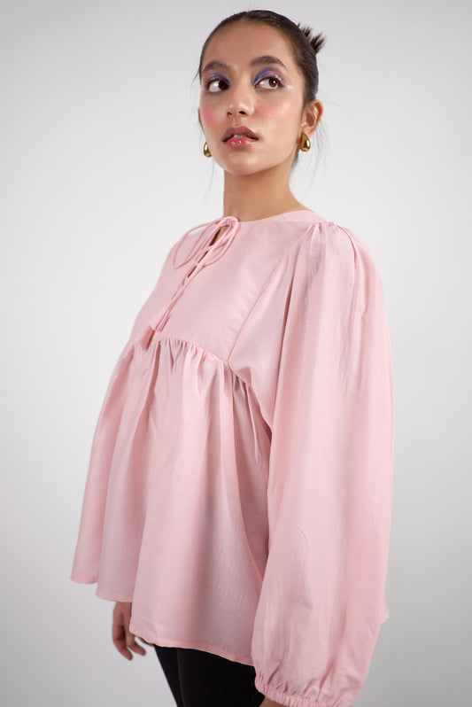 Baby pink flared tunic