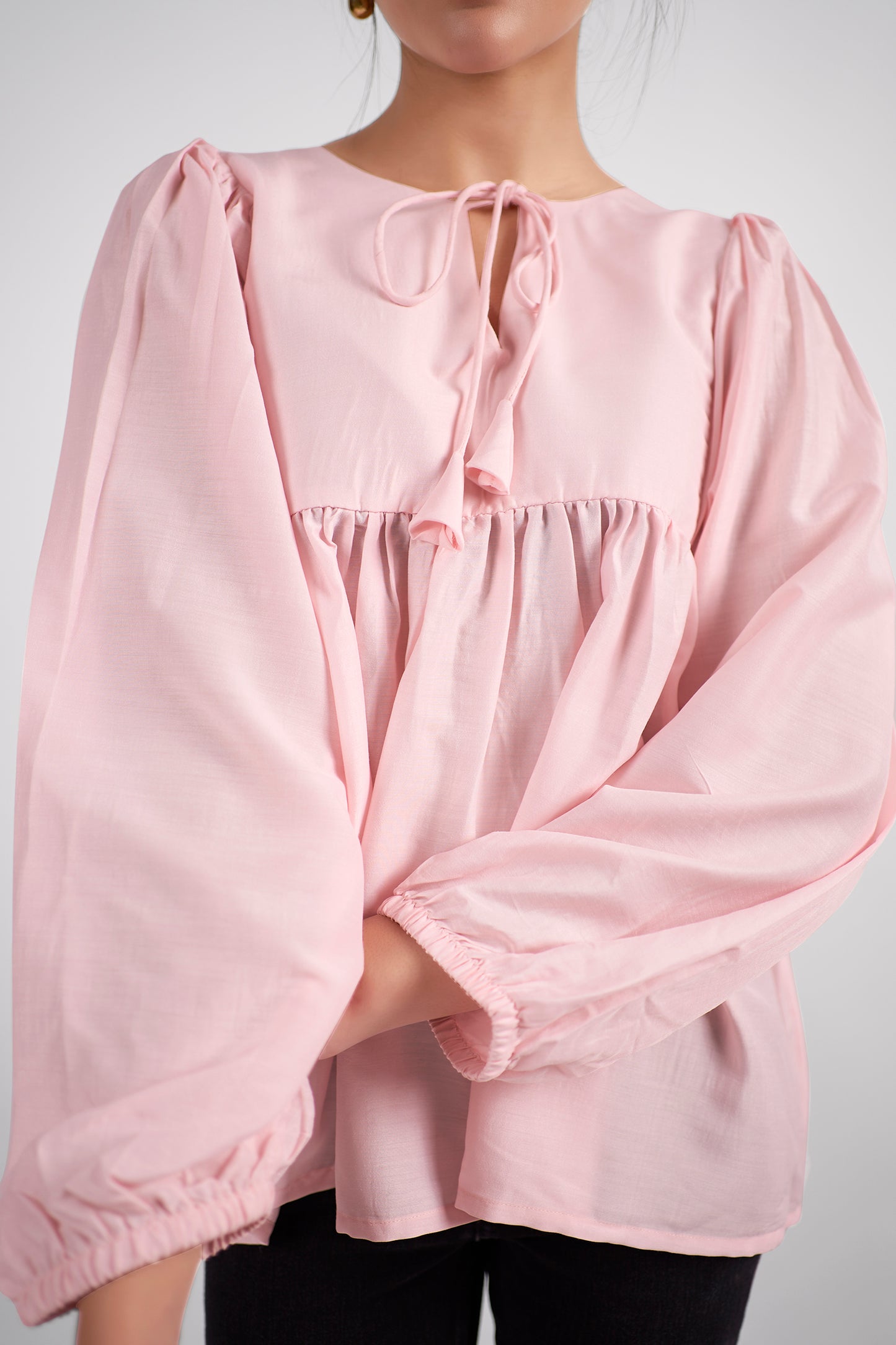 Baby pink flared tunic