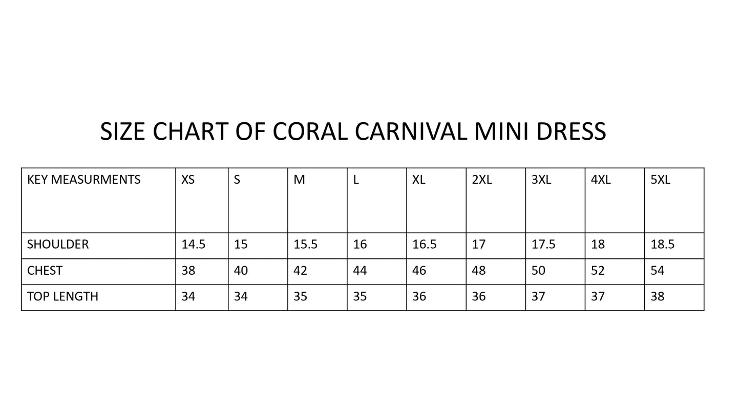 Coral Carnival Mini dress