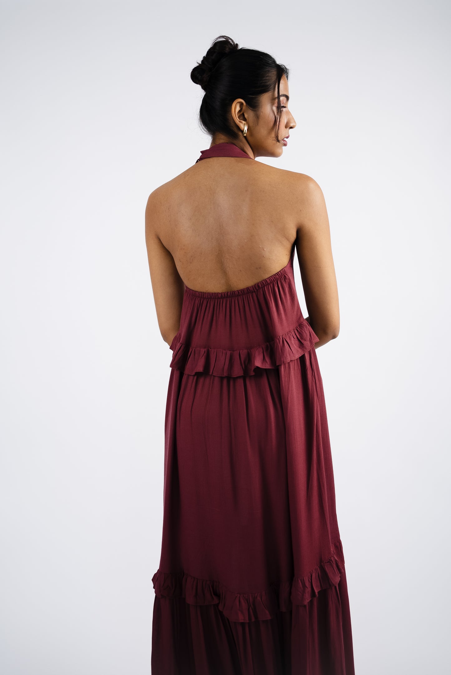 Full length halter Neck Maxi Dress