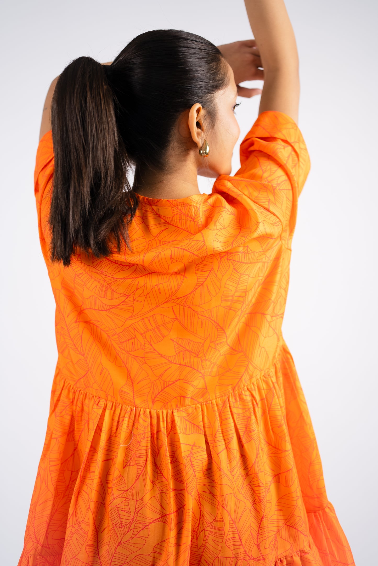 V-Neck tiered Mini Dress