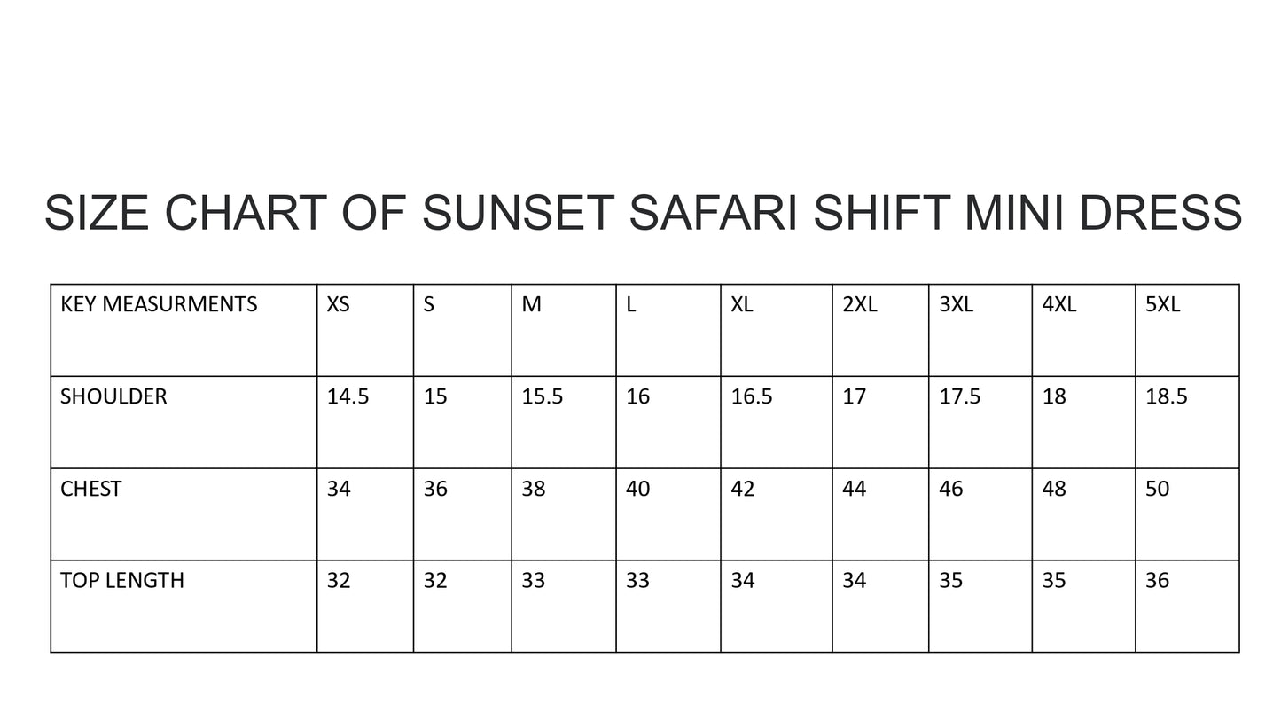 Sunset Safari Shift Mini Dress