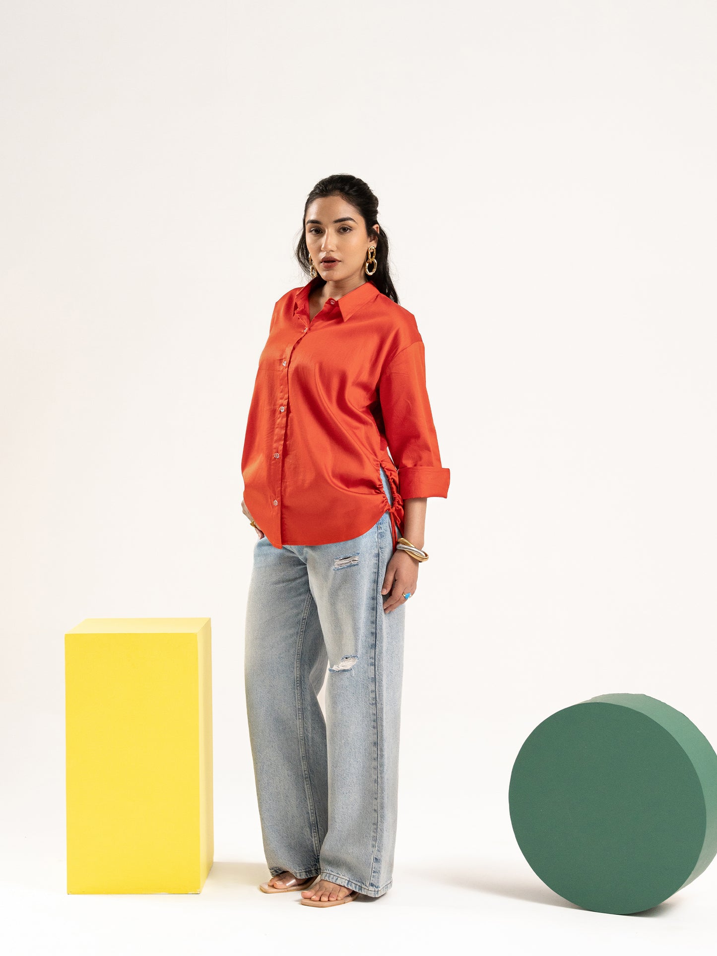 Rust Radiance Relaxed Shirt