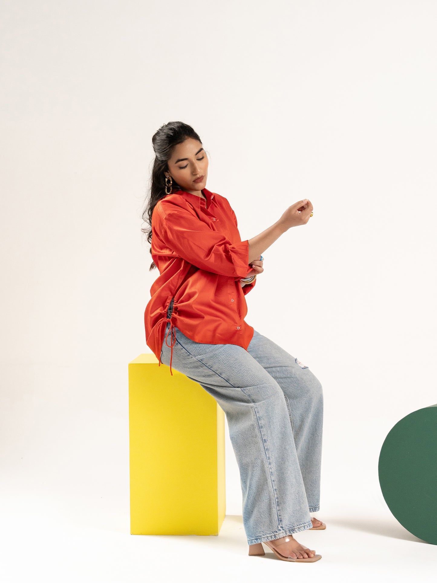 Rust Radiance Relaxed Shirt