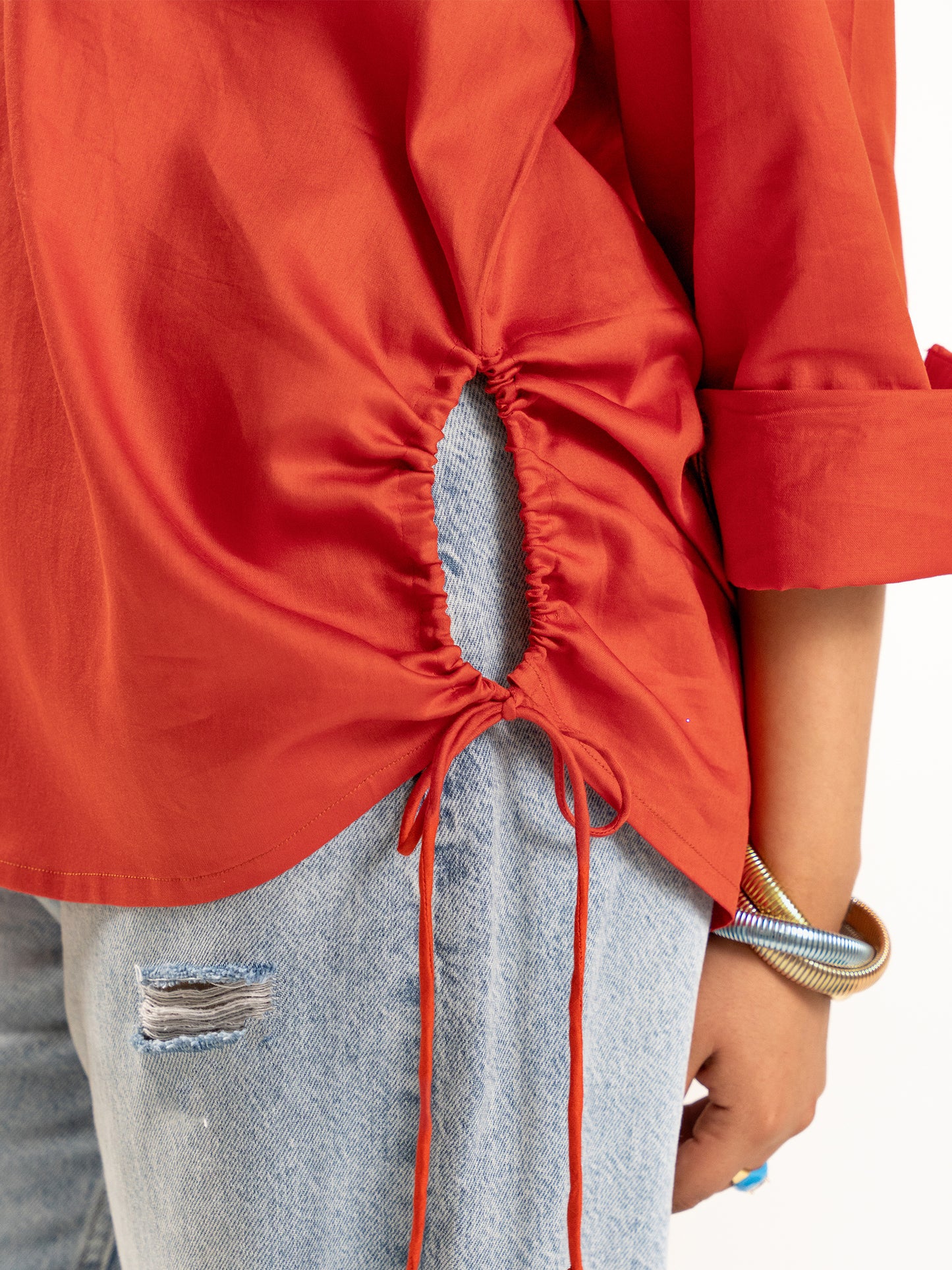 Rust Radiance Relaxed Shirt