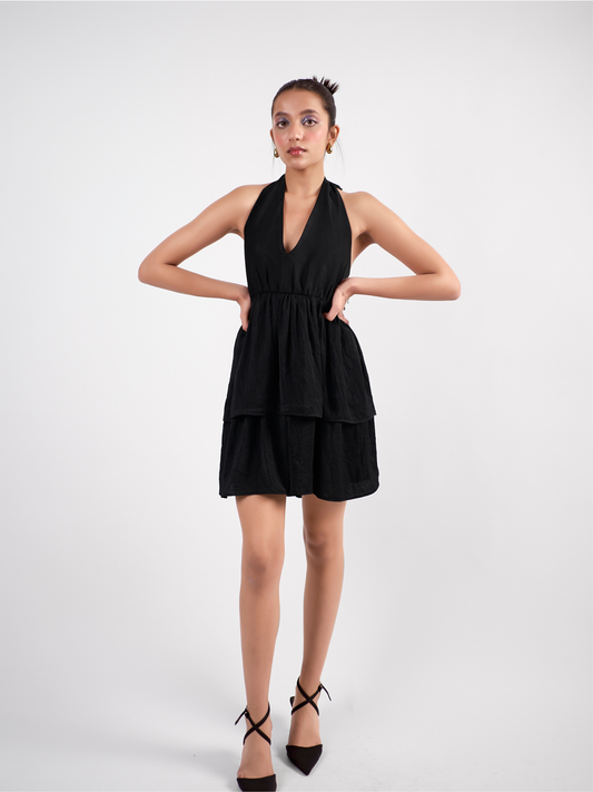Black mini dress for evening affairs