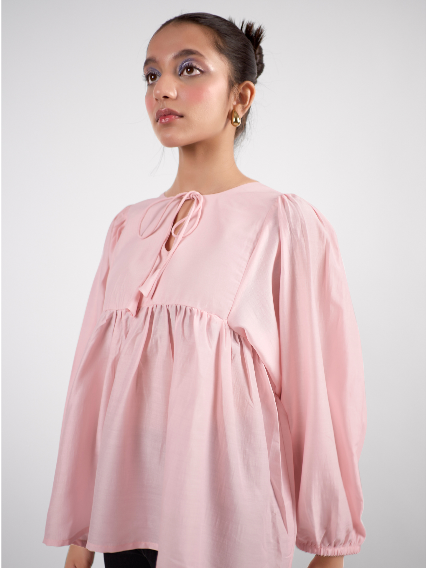 Baby pink flared tunic