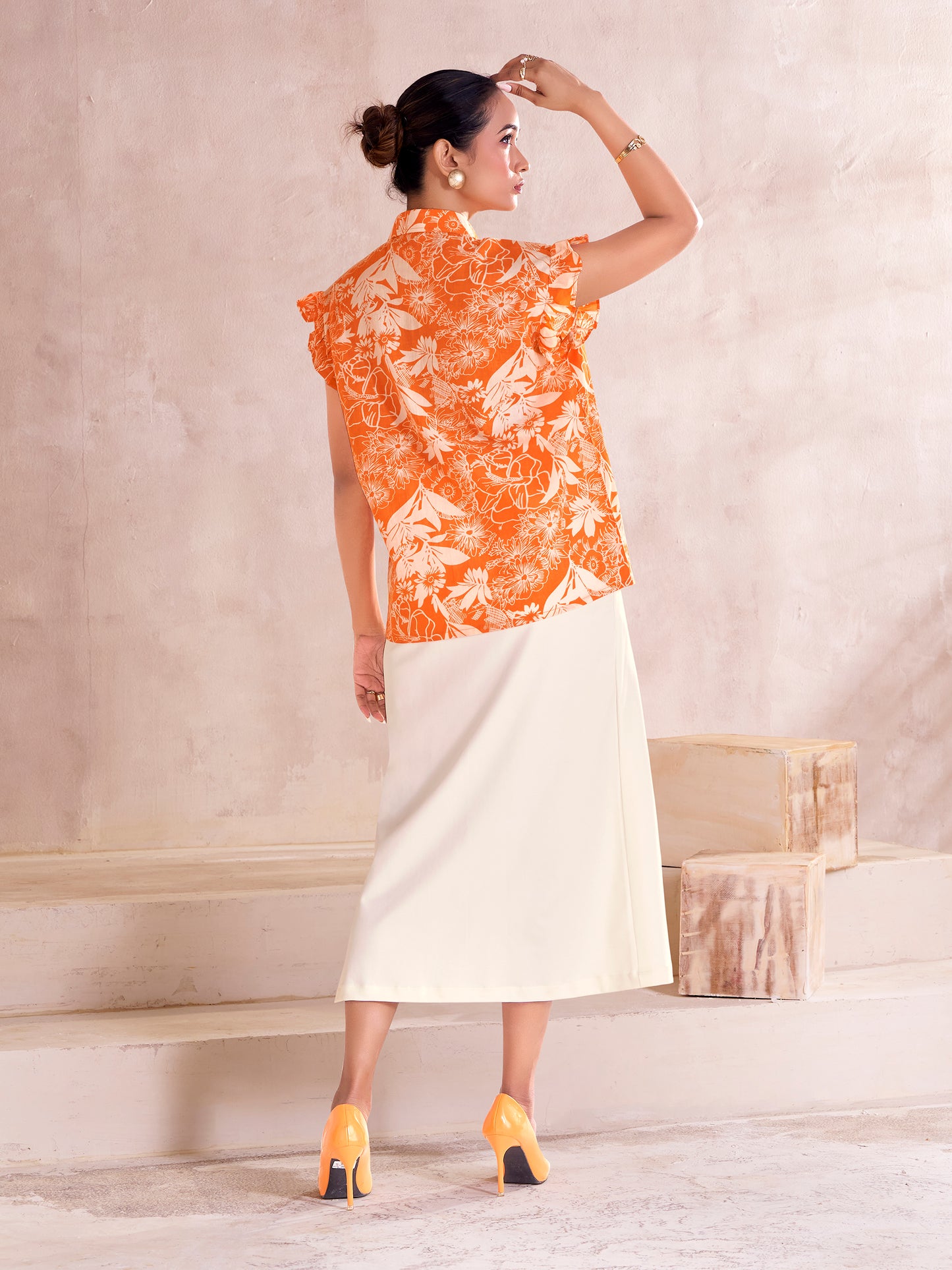 Tropical Bloom Button-Down Shirt.