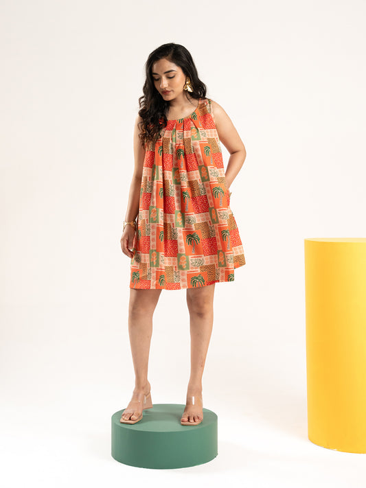 Sunset Safari Shift  Mini Dress