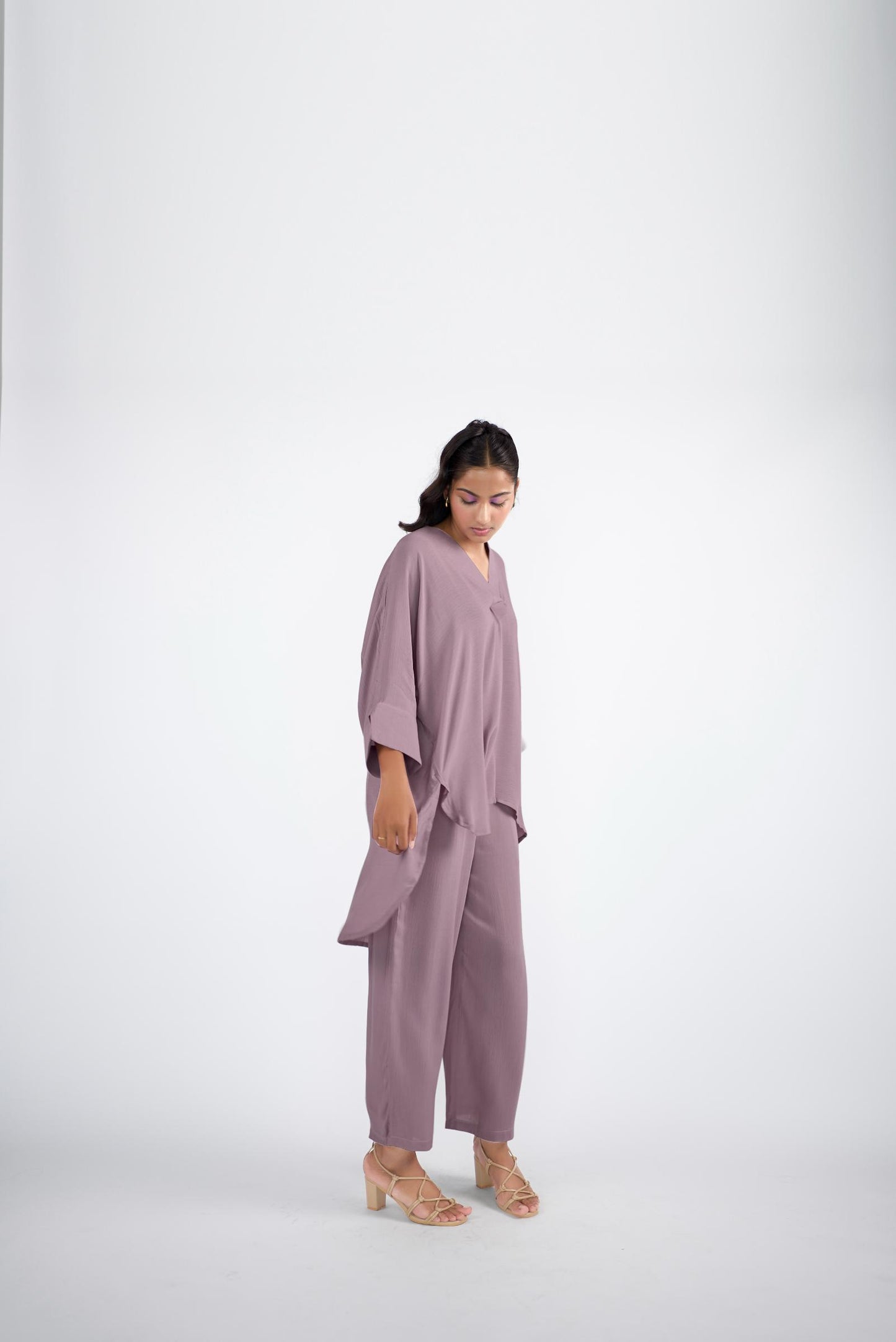 Lavender oversized kaftan co-ord set