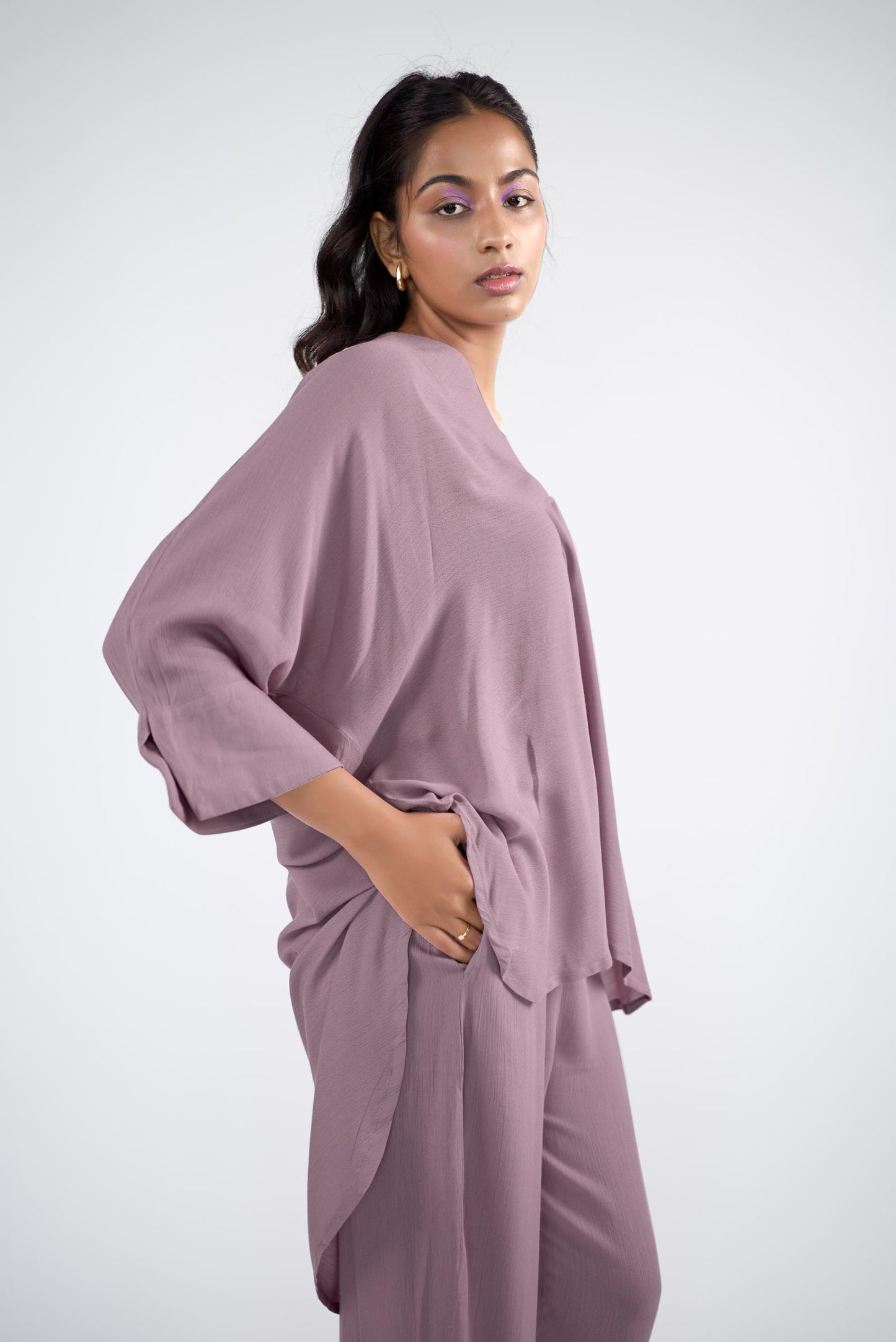 Lavender oversized kaftan co-ord set