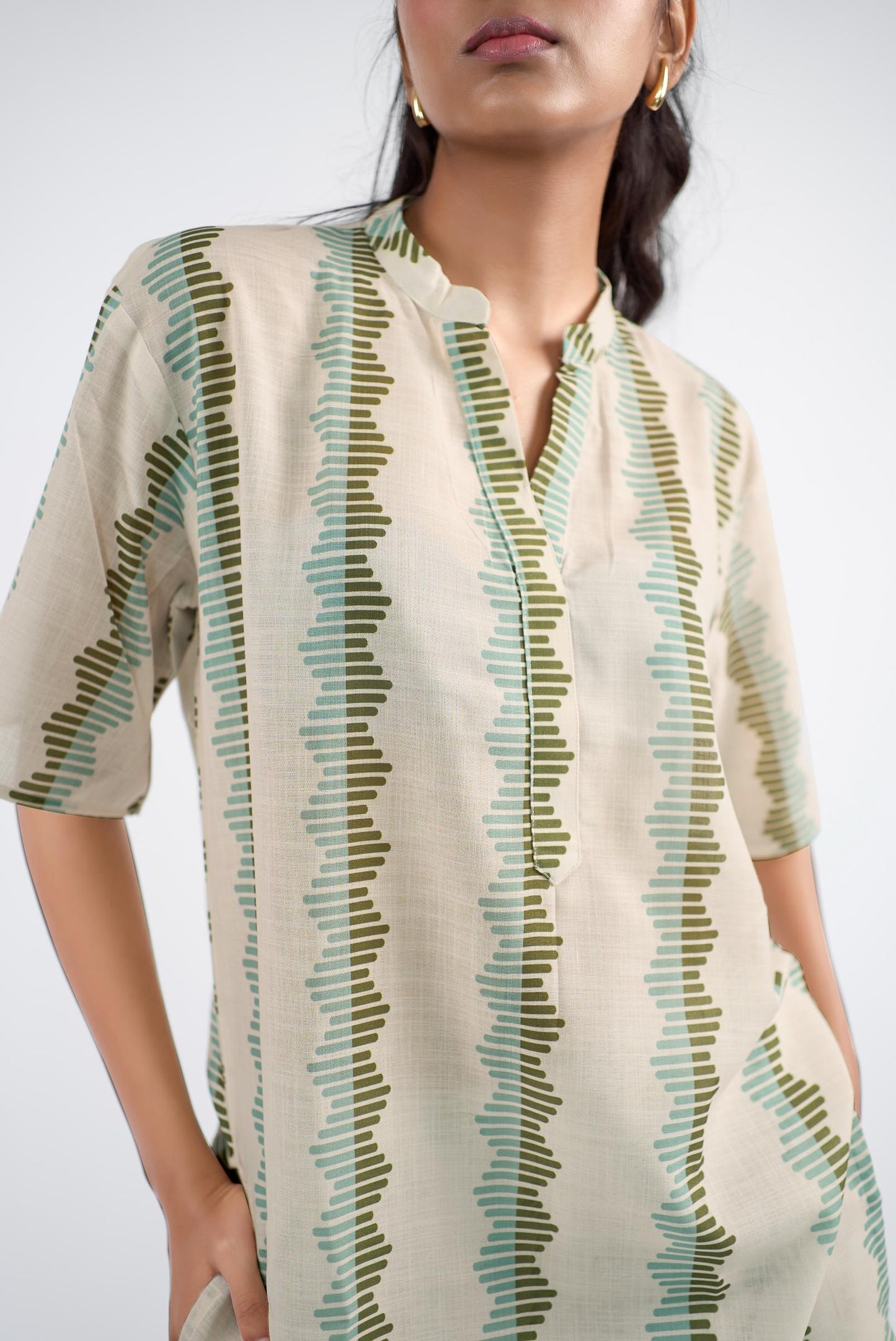 Half-sleeve kurta set