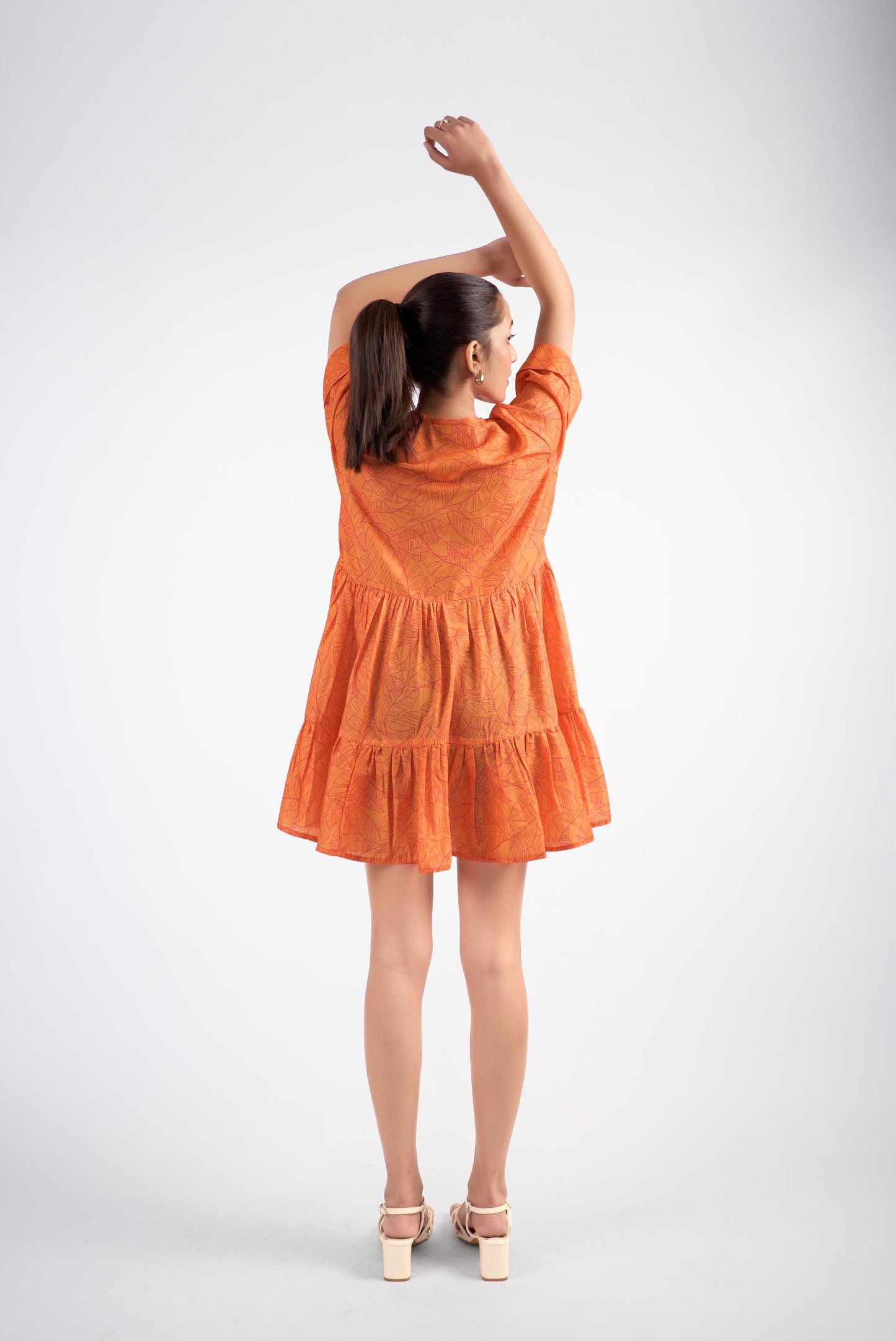 V-Neck tiered Mini Dress