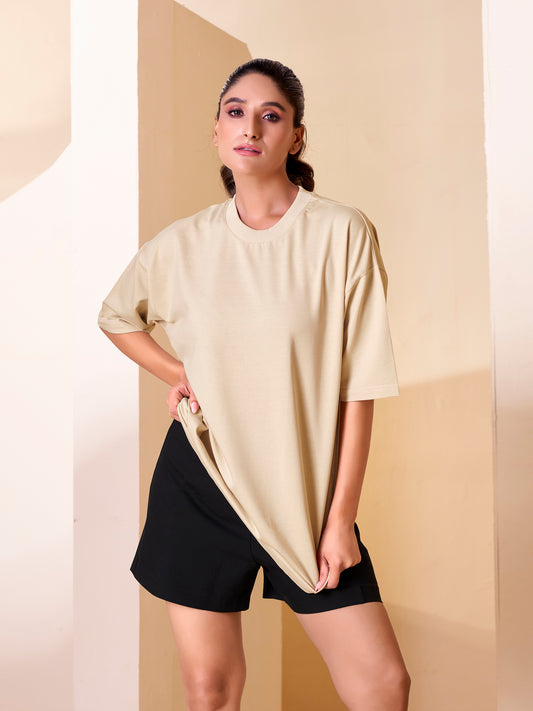 Beige Oversized T-shirts