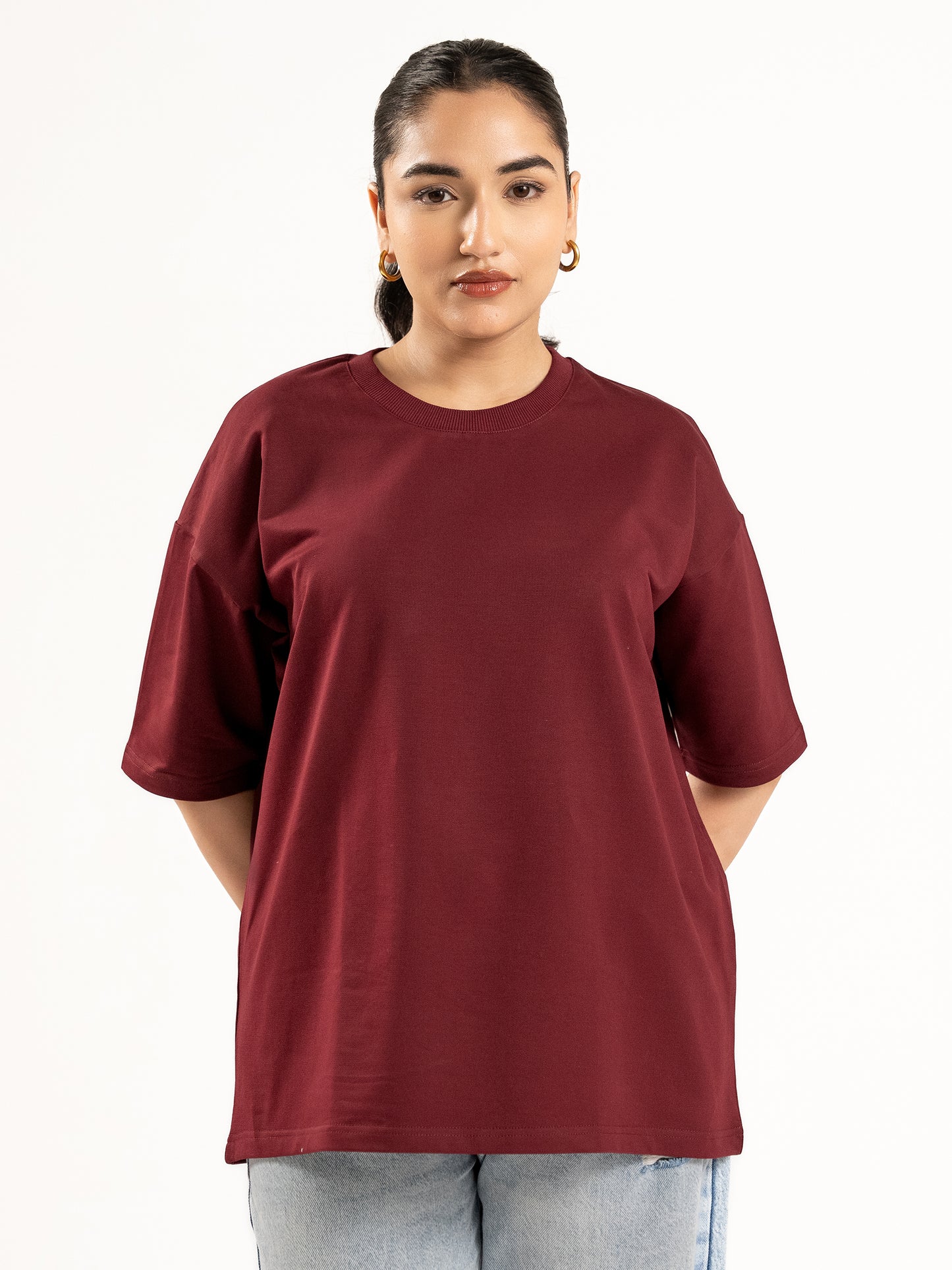 Maroon Oversized T-shirt