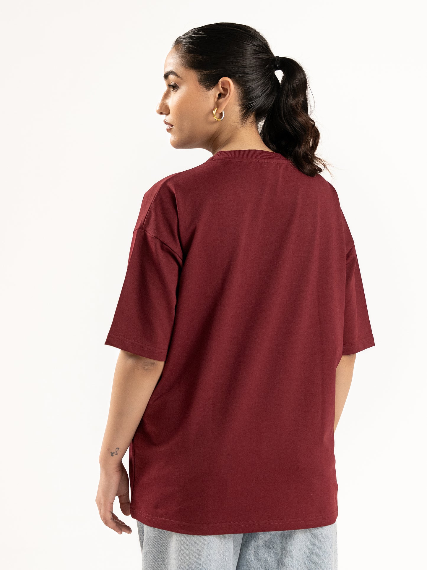 Maroon Oversized T-shirt