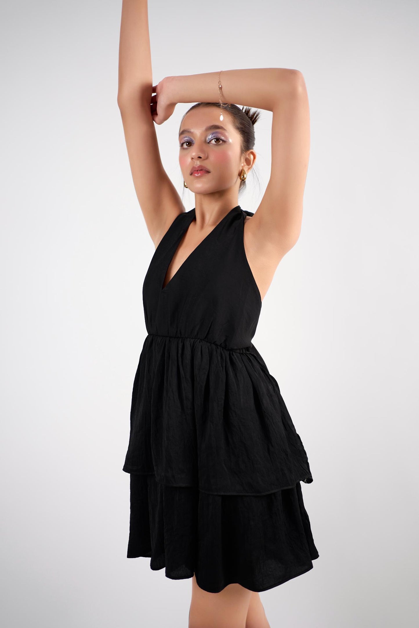 Black mini dress for evening affairs