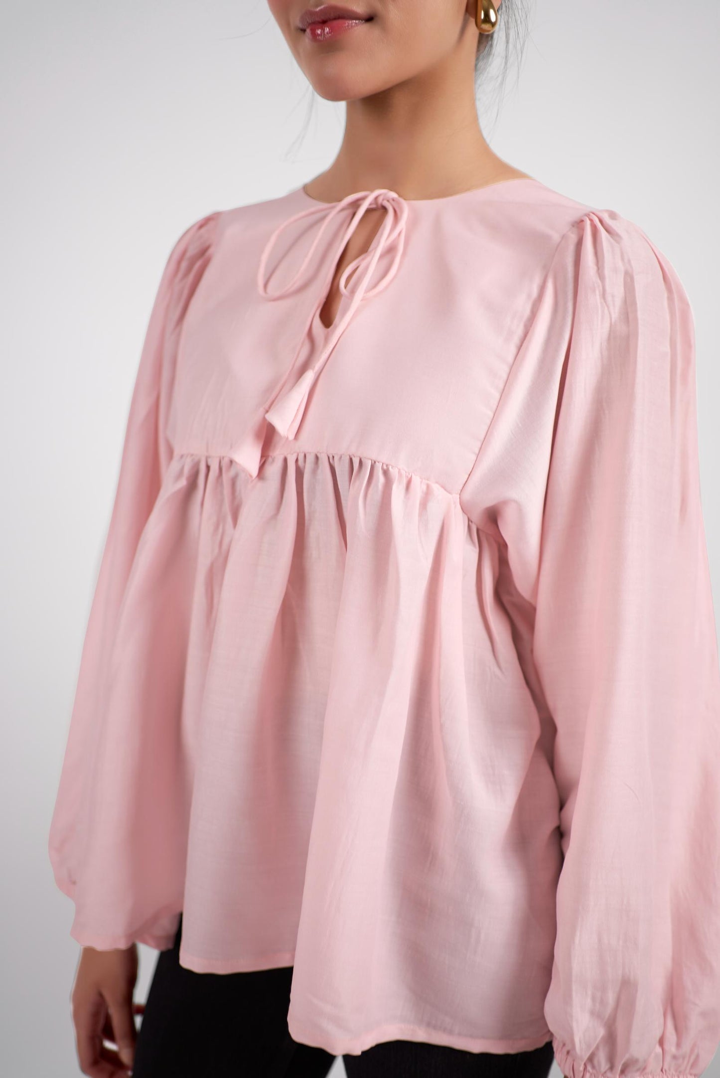 Baby pink flared tunic