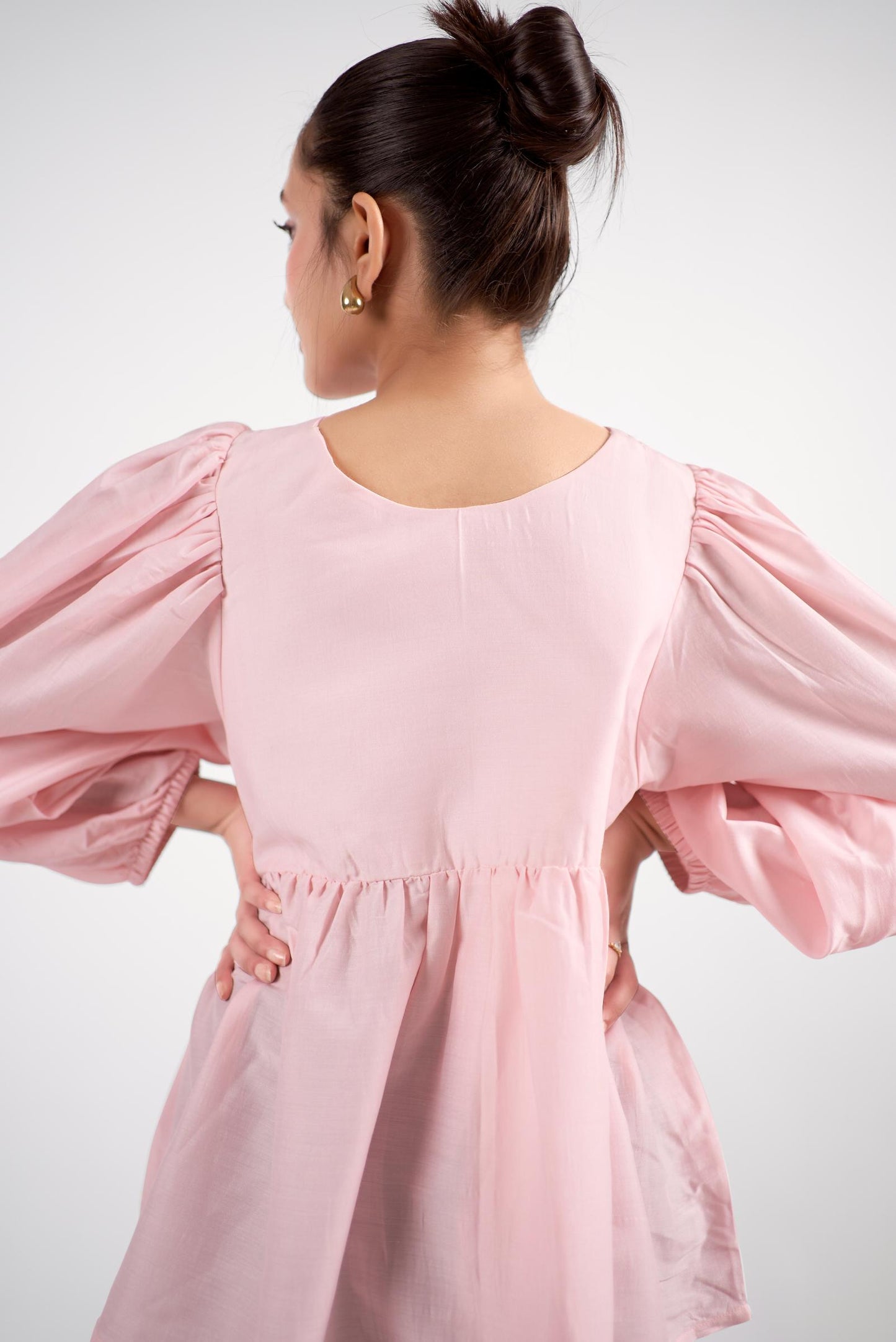 Baby pink flared tunic