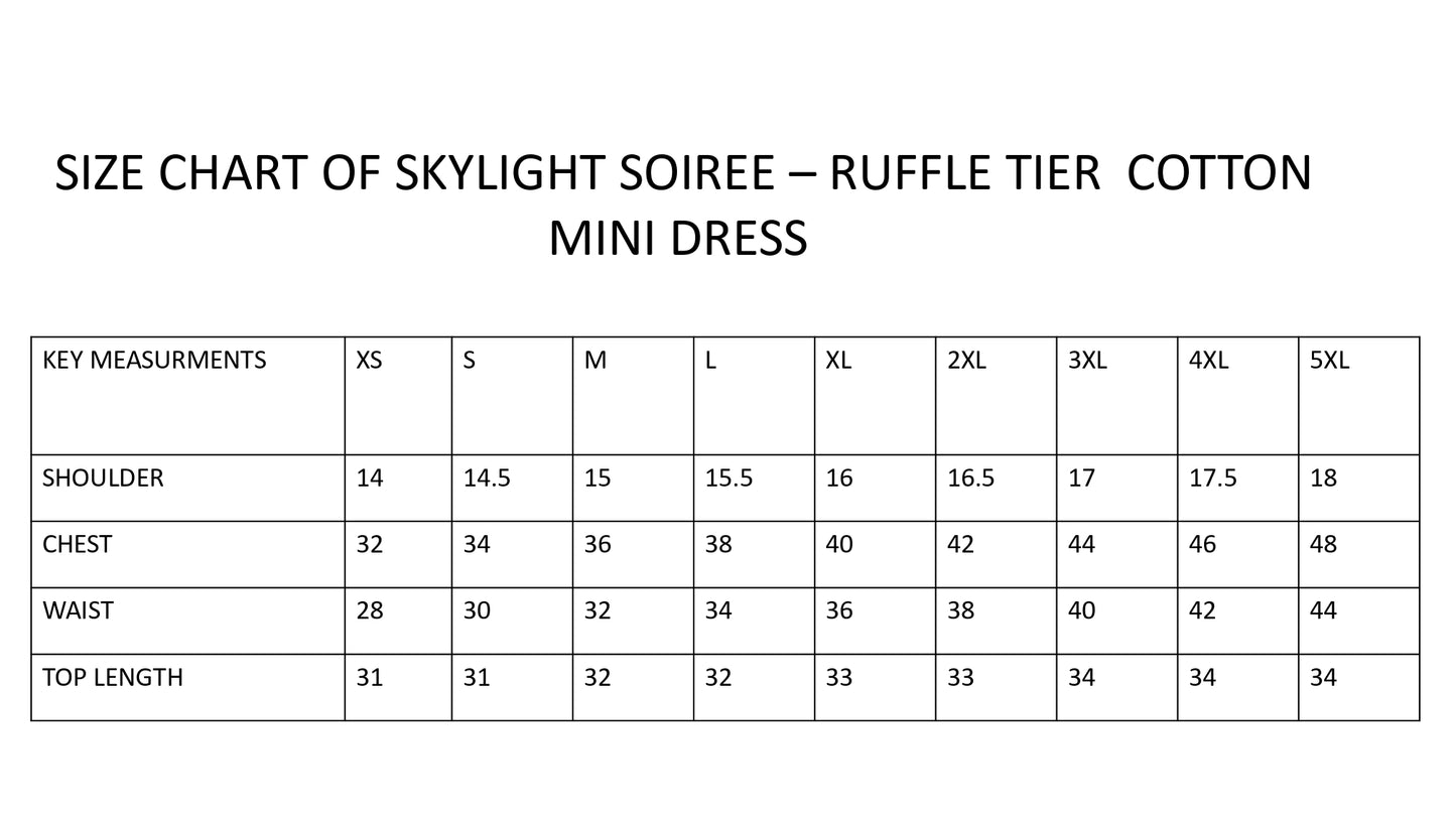 Skylight Soirée – Ruffle Tier Cotton Mini Dress