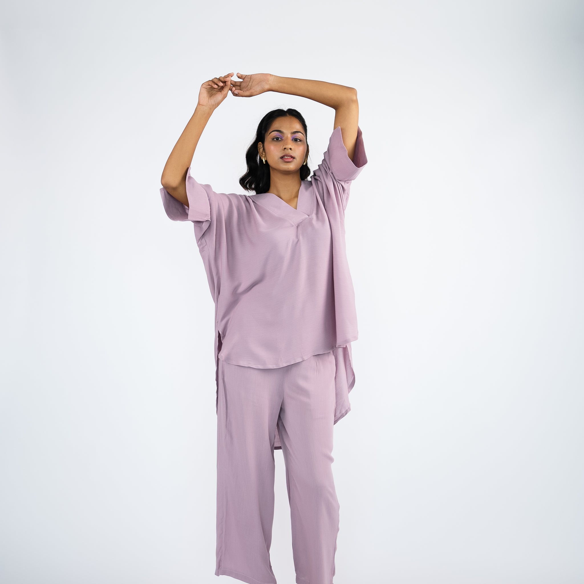 Lavender oversized kaftan co-ord set