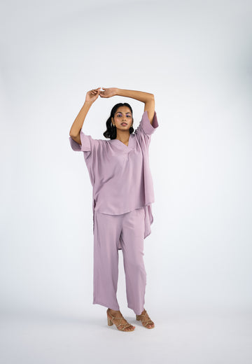 Lavender oversized kaftan co-ord set