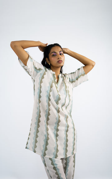 Half-sleeve kurta set