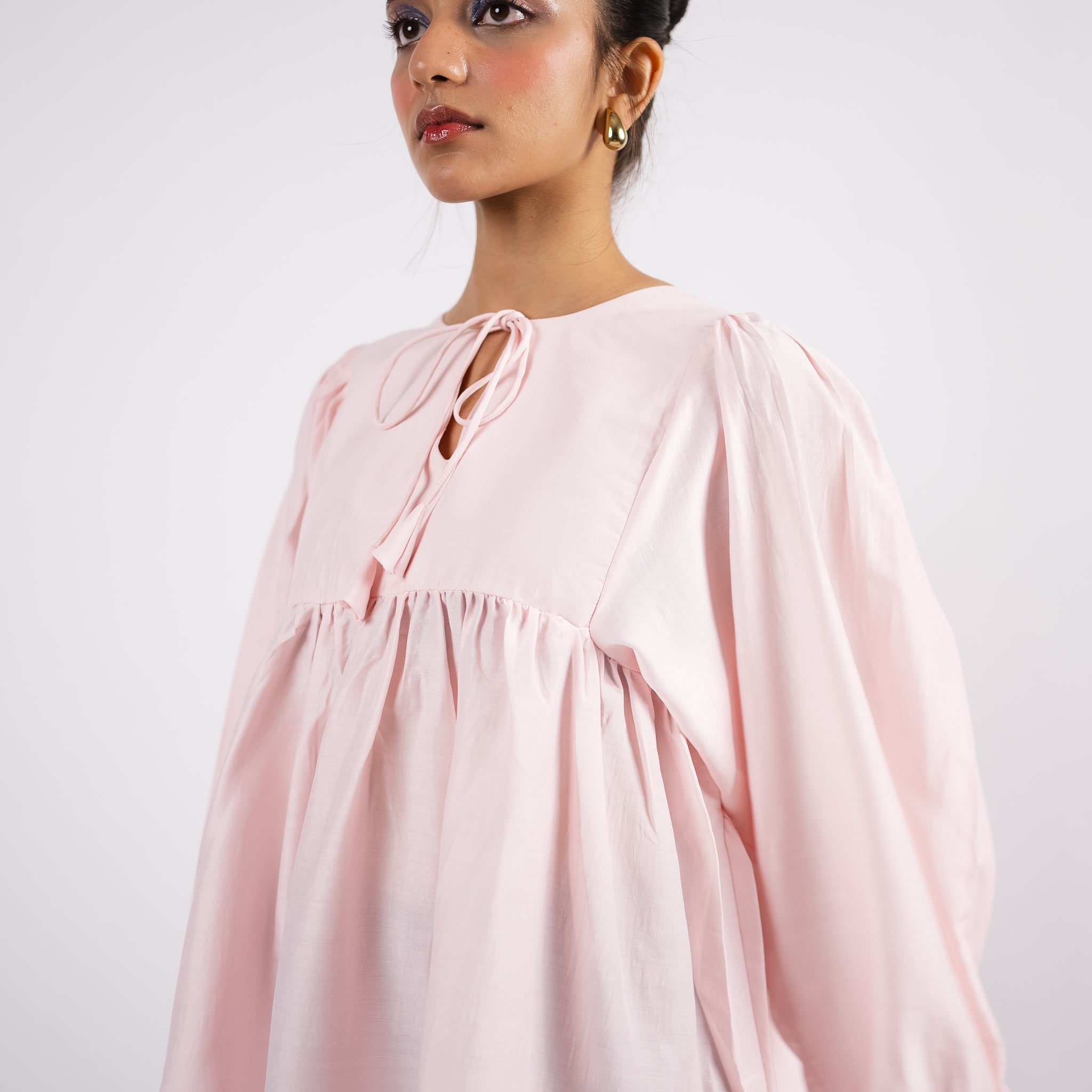 Baby pink flared tunic