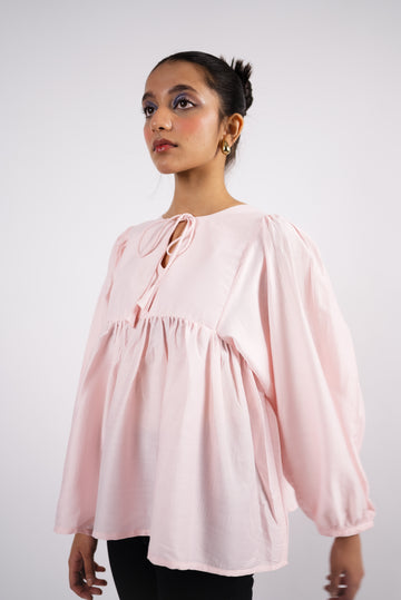 Baby pink flared tunic