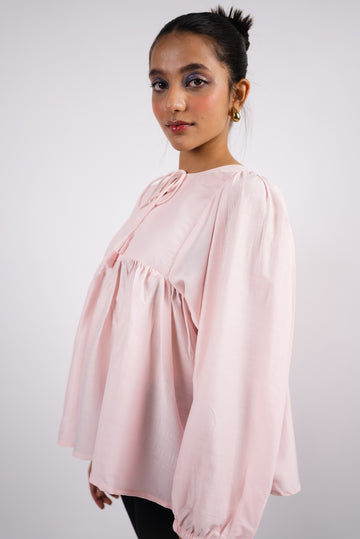 Baby pink flared tunic