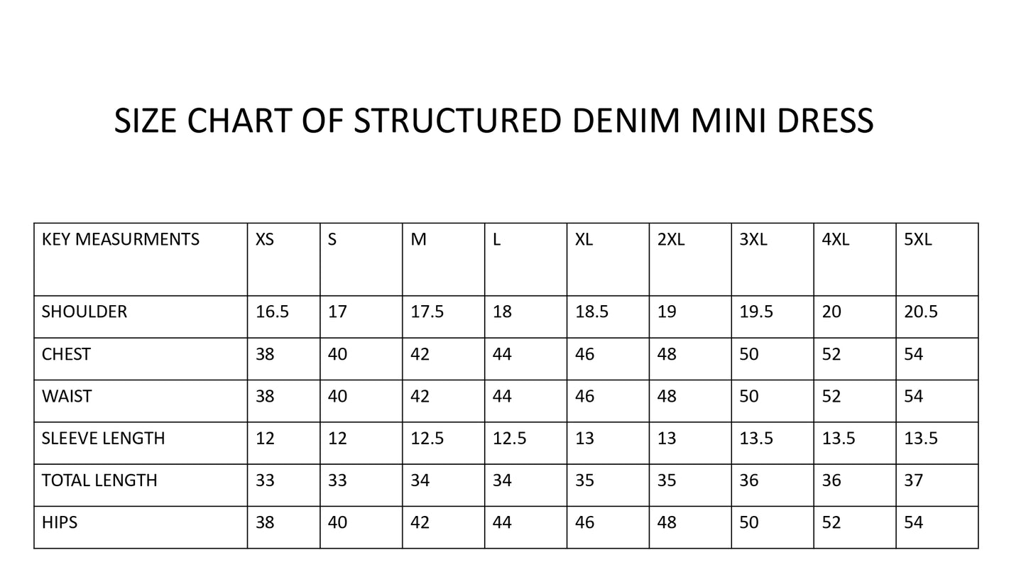 Structured Denim Mini Dress