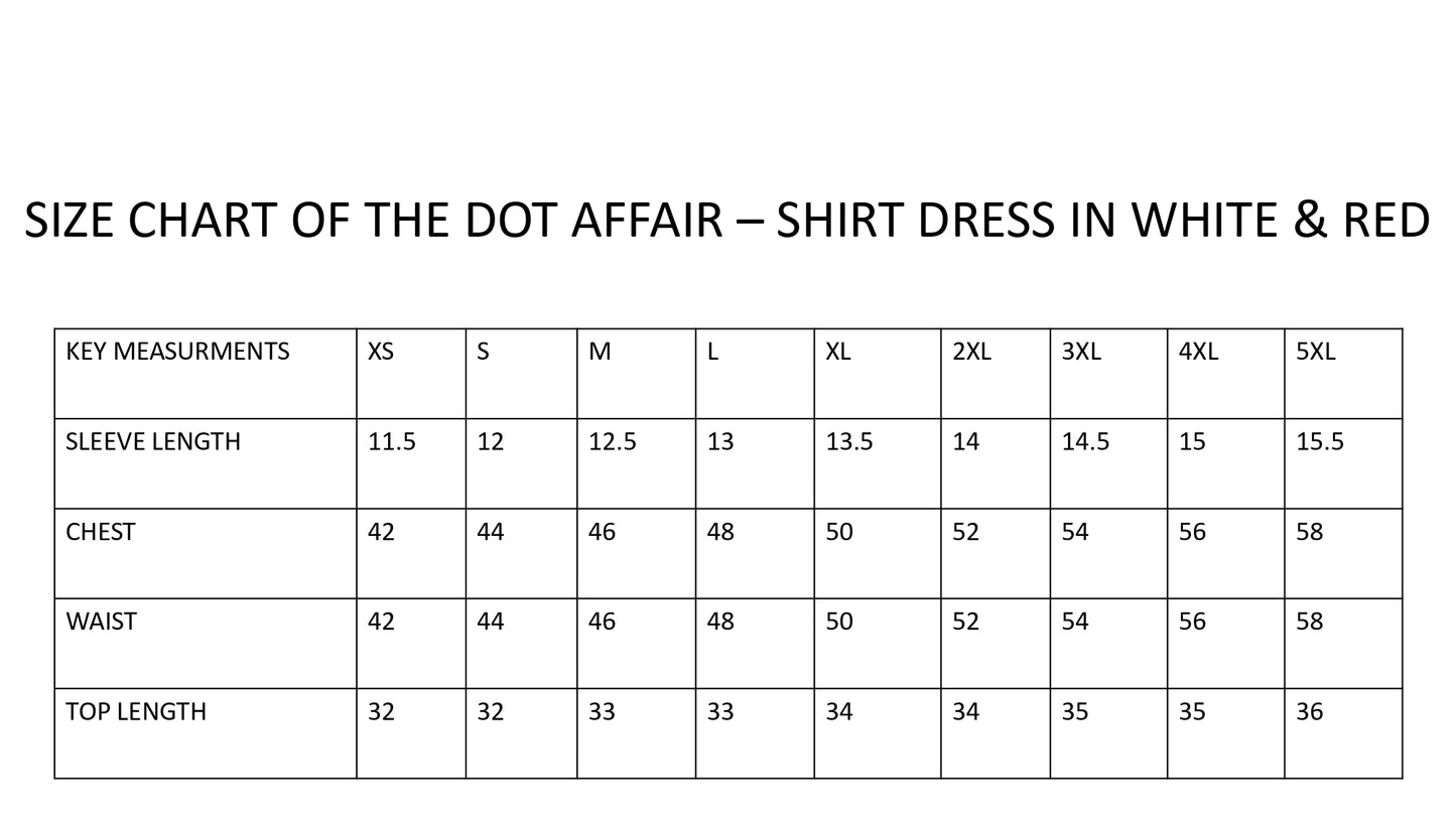 The Dot Affair – Shirt Dress in White & Red