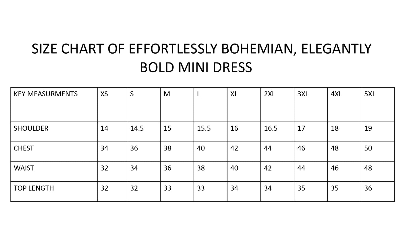 Effortlessly Bohemian, Elegantly Bold mini dress